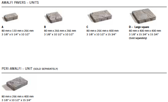 Unit Amalfi® and Peri-Amalfi® Pavers